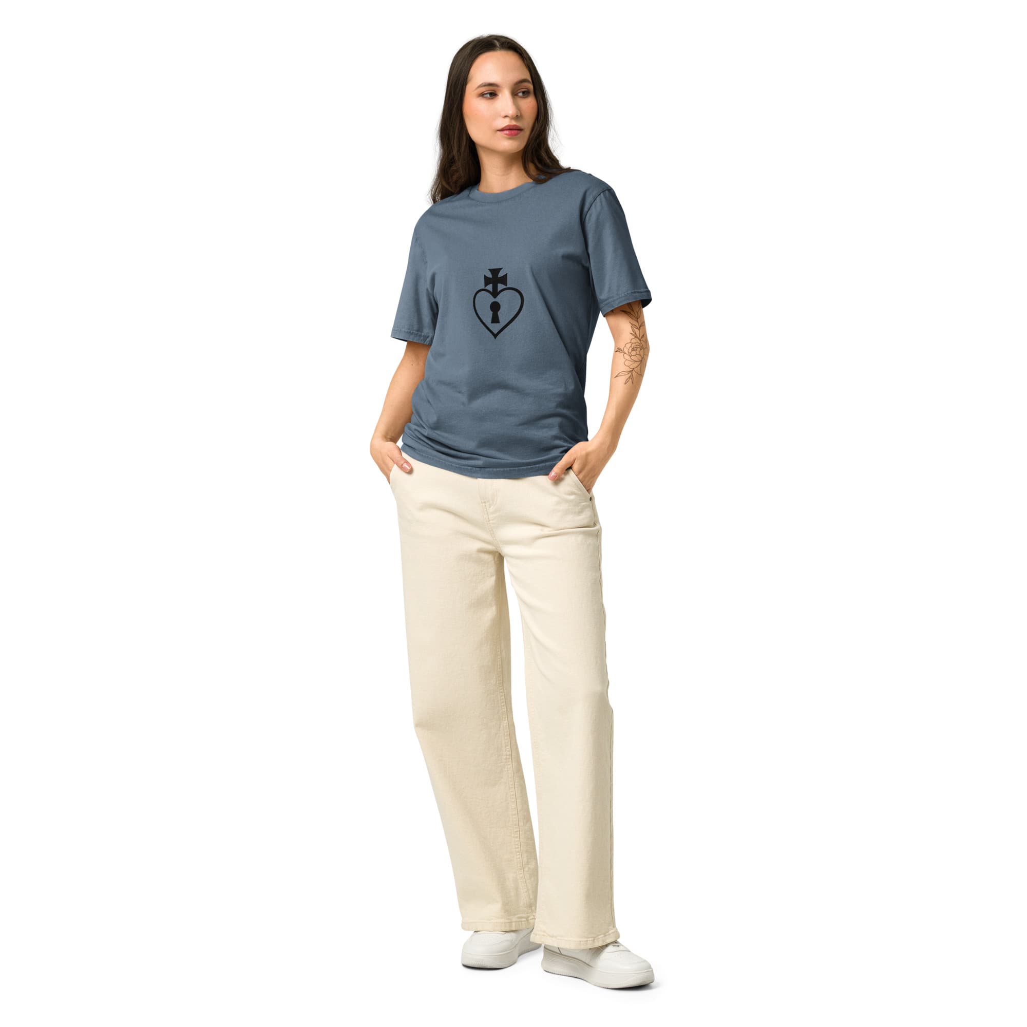 Unisex organ4c oversized high neck t-shirt